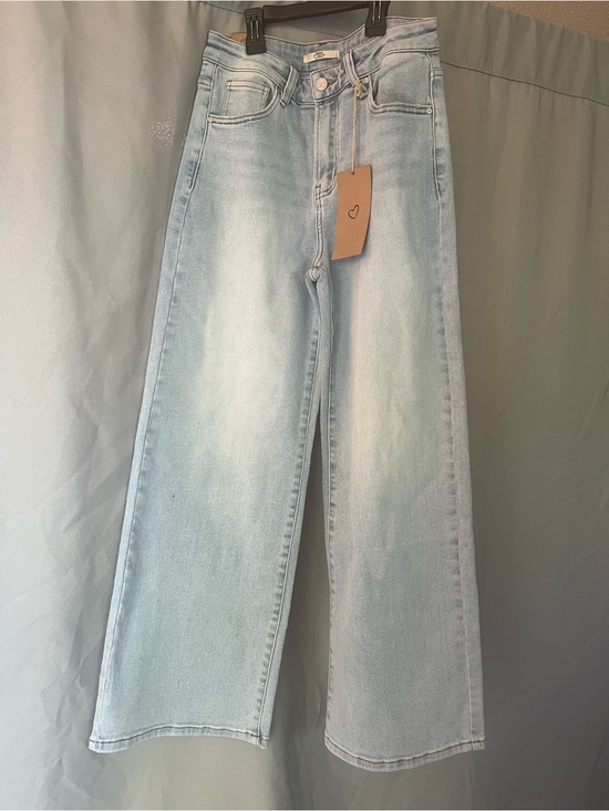 Deep South Denim - Wide-Leg High-Rise Women's Jeans — Light Blue